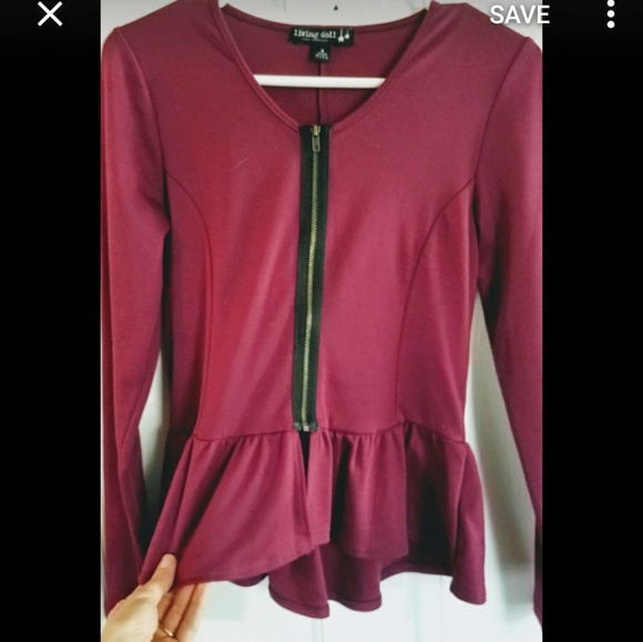 Living Doll Peplum Top - Picture 1 of 4